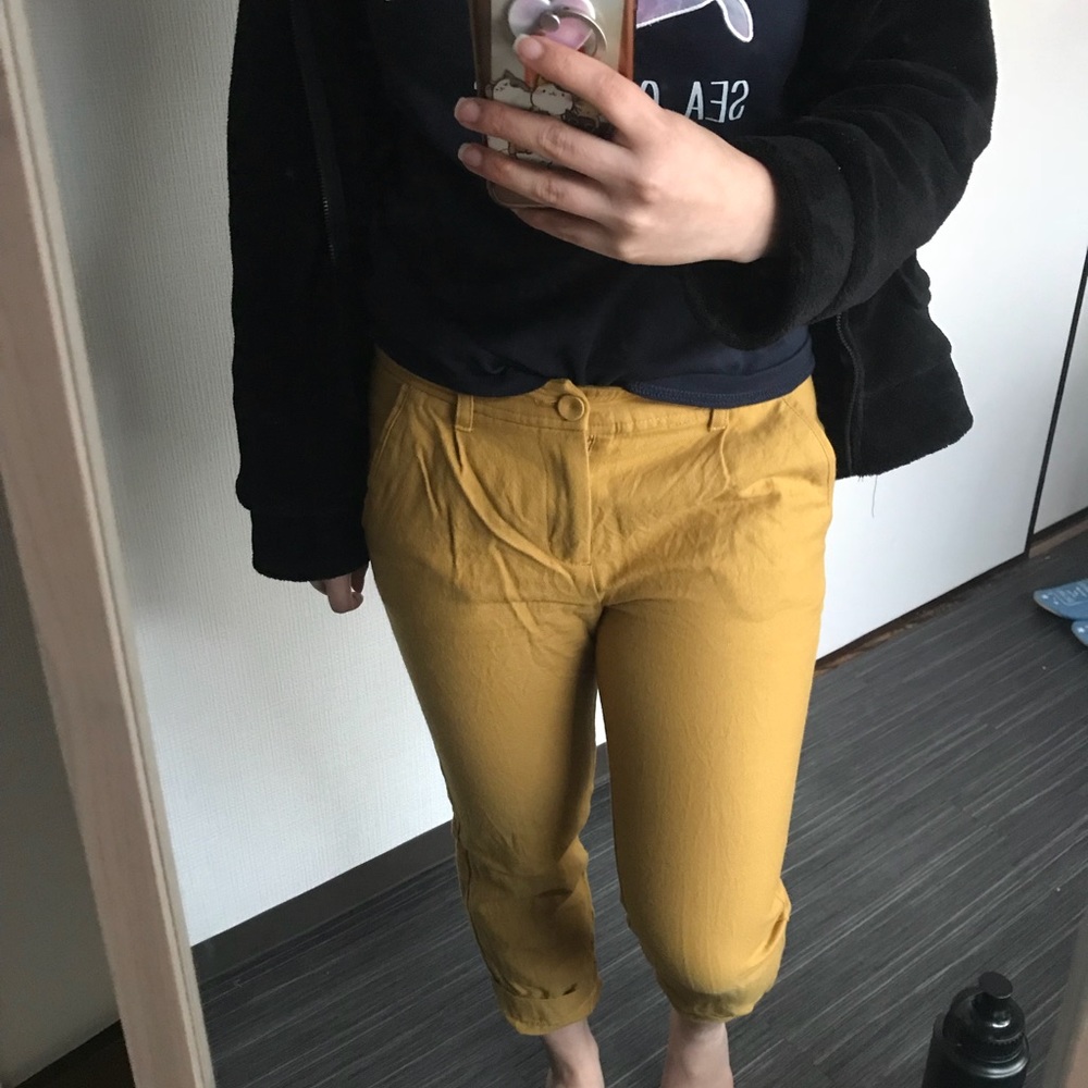 Yellow chino pants